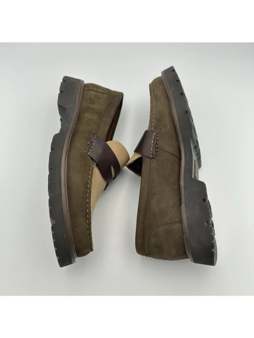 Cole Haan GrandPro Crew Penny Loafers Men's Size 7.5 Brown Suede Shoes C38731